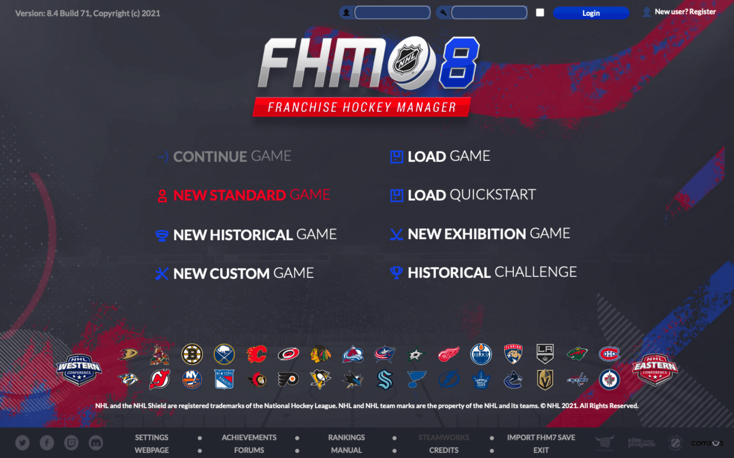 特许经营曲棍球经理8 for Mac v8.4.71 Franchise Hockey Manager 8 英文原生版下载-您赛